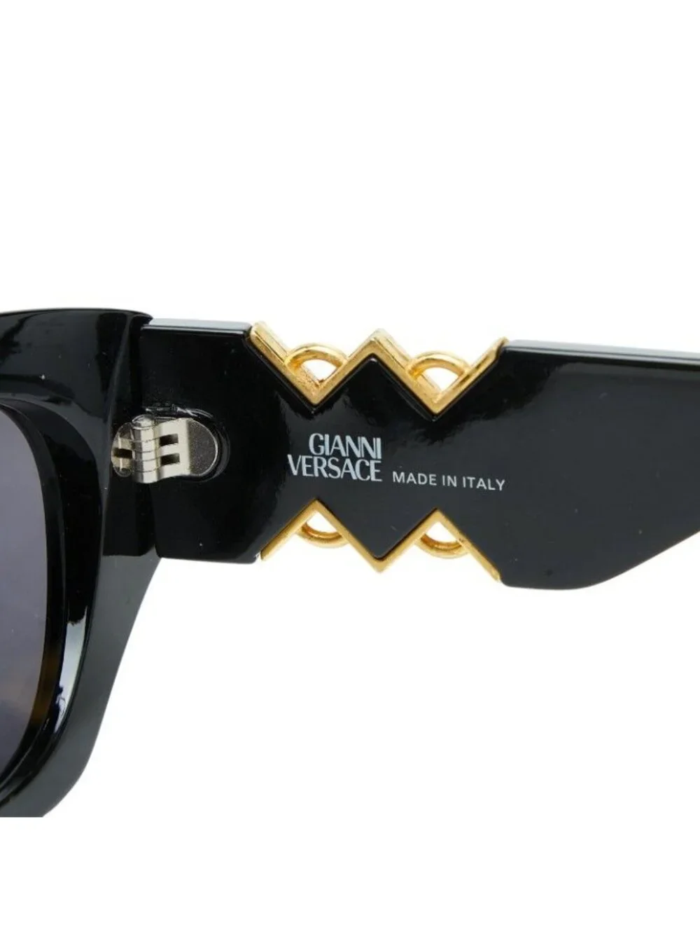 Versace Medusa Sunglasses D Black Gold Acetate Eyewear